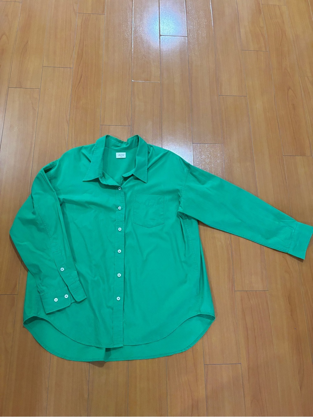 Aritzia Emerald Green Button-Down Shirt